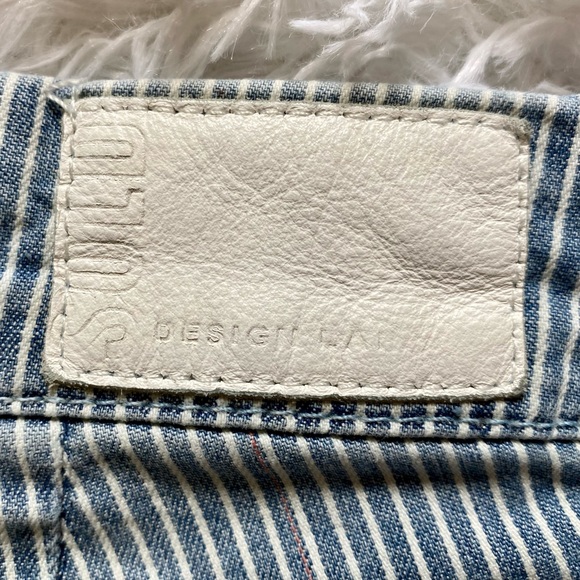 Design Lab company vintage blue and white cotton striped pants, women’s size 26 - Picture 11 of 16